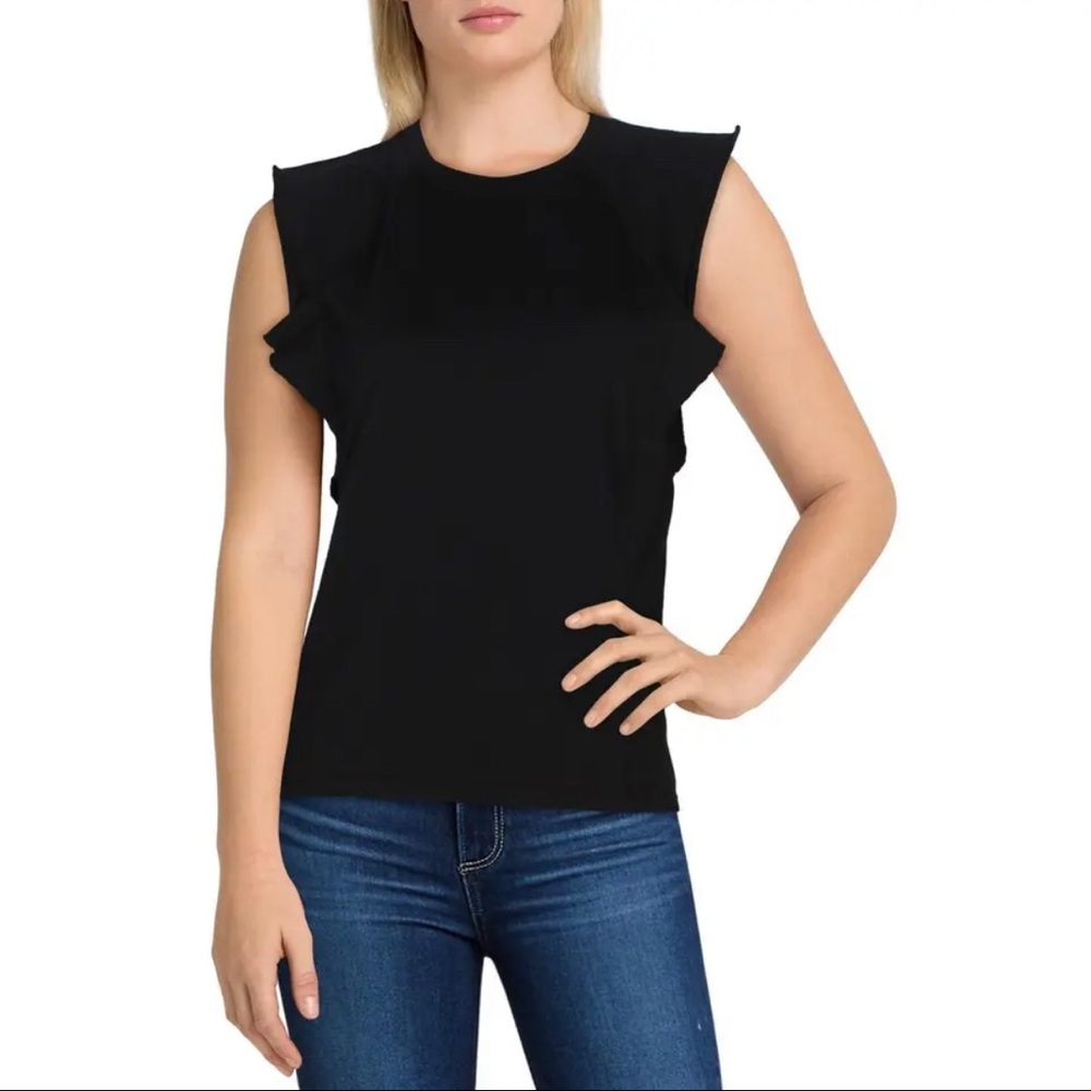 Frame Crew Neck Raw Hem Tank Top XS